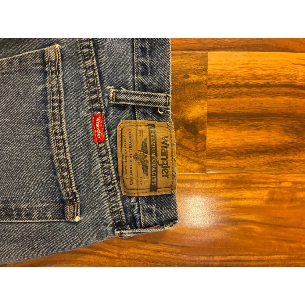 Wrangler Mens Premium Quality Straight Leg Jeans Blue Denim‎ 36x34 9760WDR